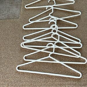 White plastic hangers I have about 30